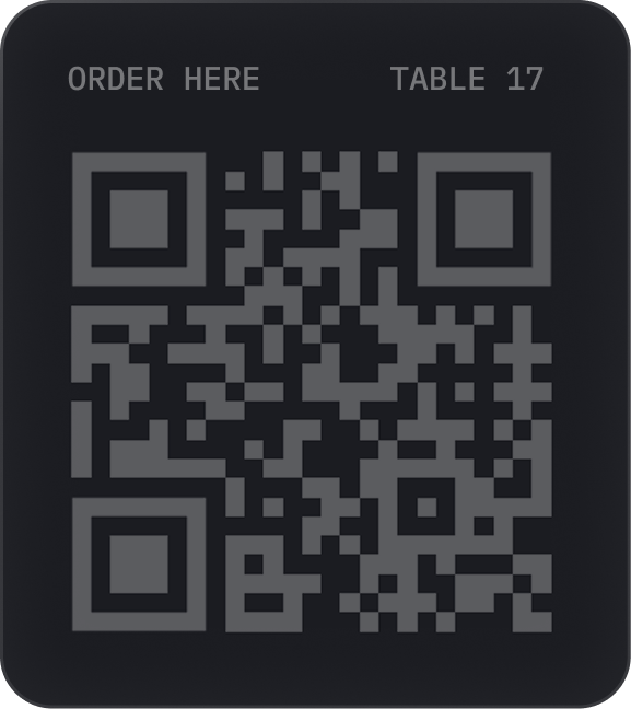 Order here QR code for table 13