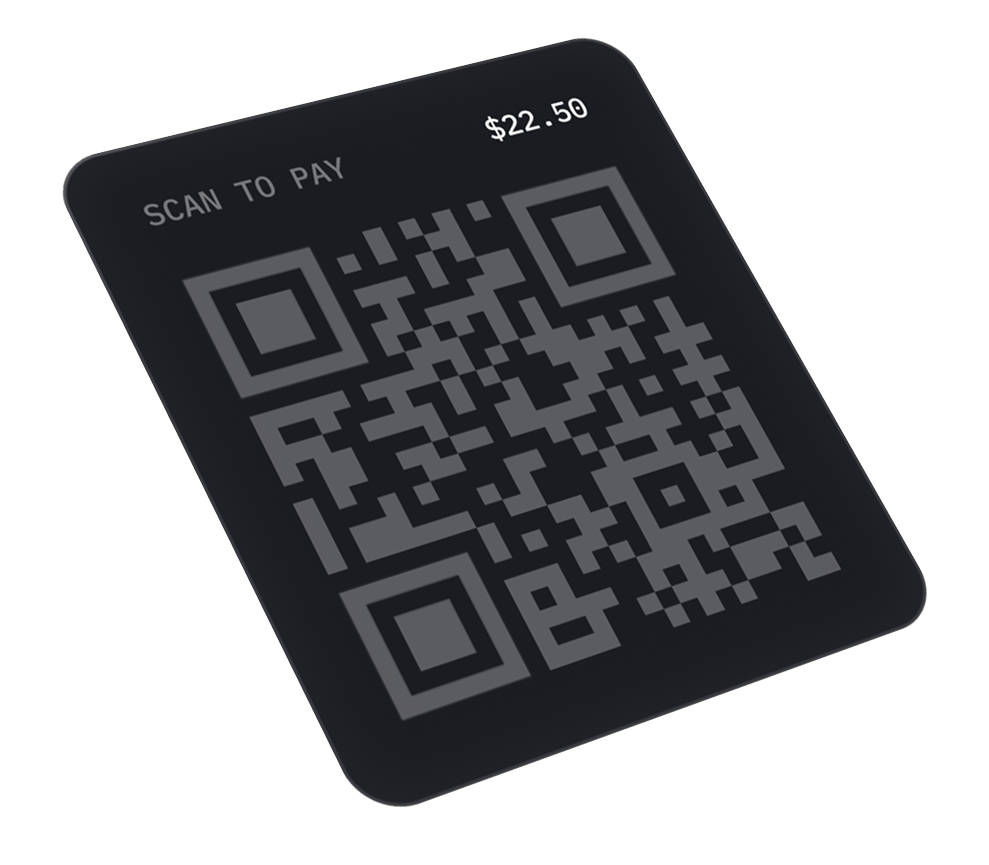 QR payment screen for guests to scan and pay